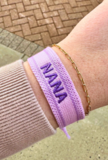 Nana Embroidered Tassel Bracelet - Orchid/Lavender