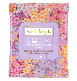 WELL KEPT Screen Cleansing Towelettes in Flower Power