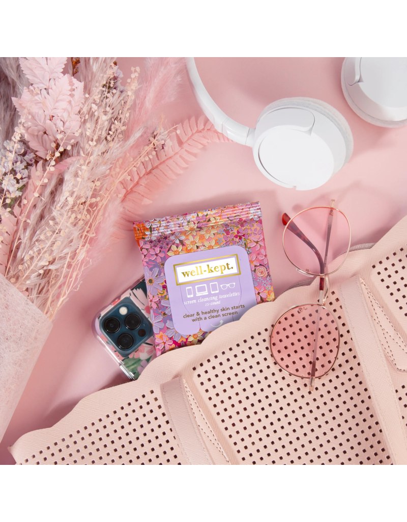 WELL KEPT Screen Cleansing Towelettes in Flower Power