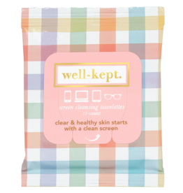 WELL KEPT Screen Cleansing Towelettes in Checkmate
