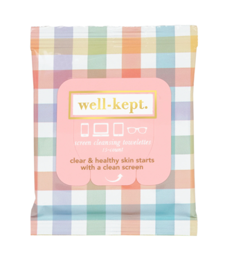 WELL KEPT Screen Cleansing Towelettes in Checkmate