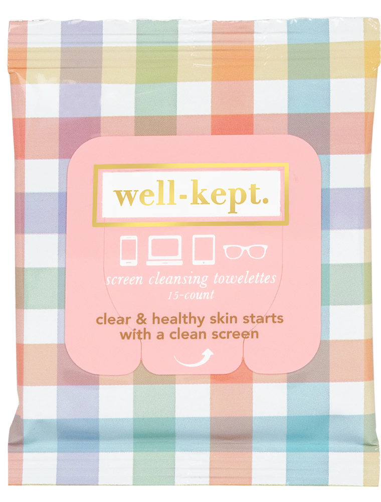 WELL KEPT Screen Cleansing Towelettes in Checkmate