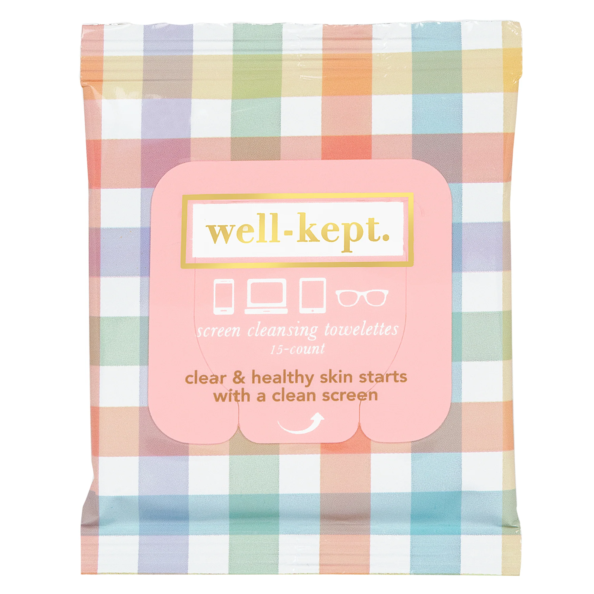 WELL KEPT Screen Cleansing Towelettes in Checkmate