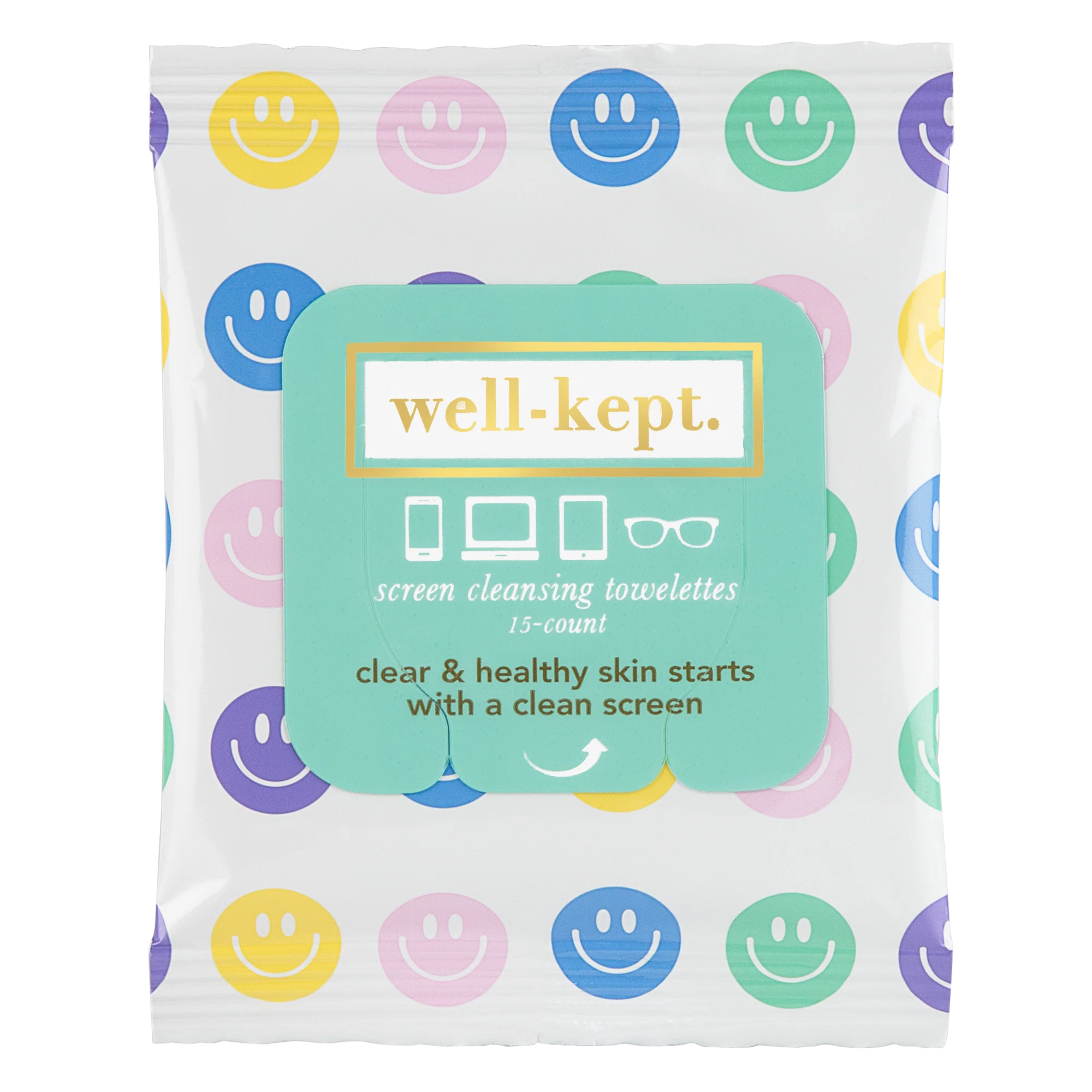 WELL KEPT Screen Cleansing Towelettes in All Smiles
