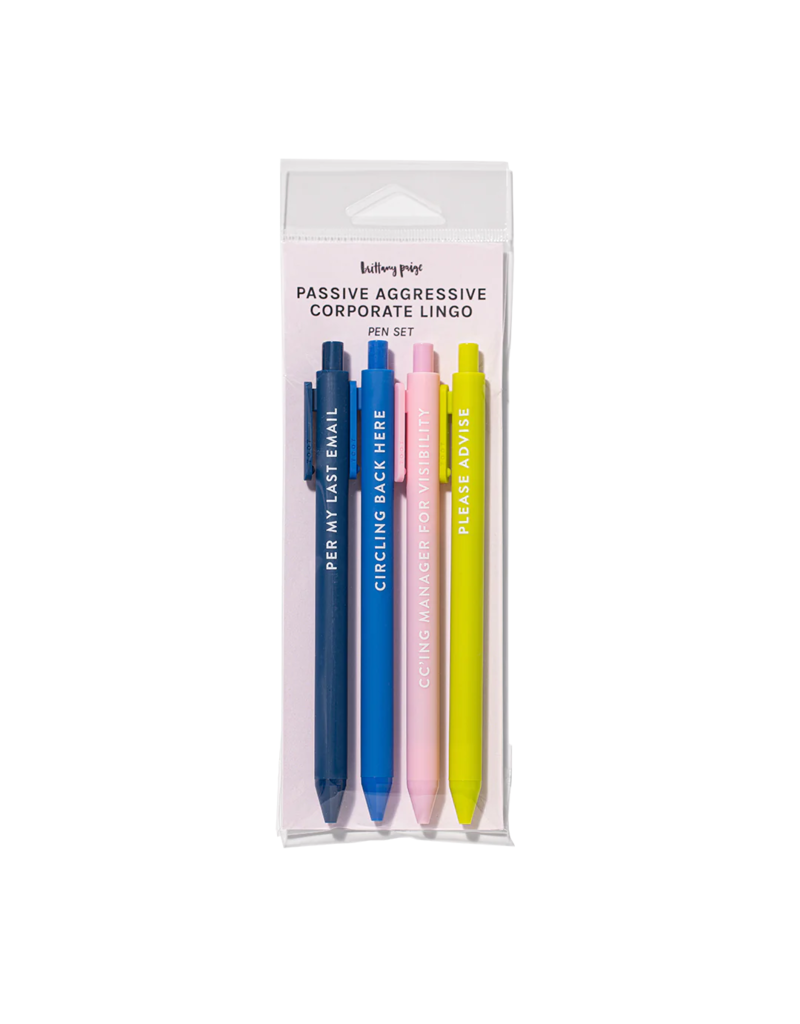 BRITTANY PAIGE Passive Aggressive Corporate Lingo Jotter Pen Set