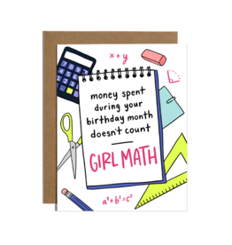 BRITTANY PAIGE Girl Math Birthday Card