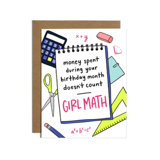 BRITTANY PAIGE Girl Math Birthday Card