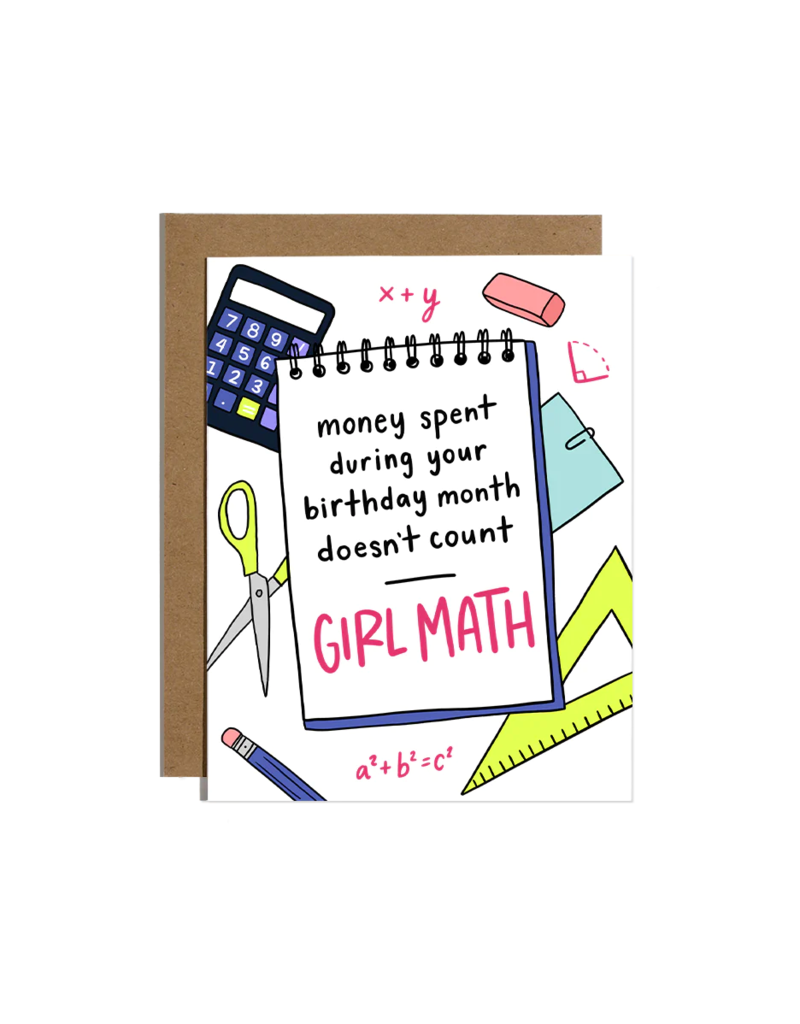 BRITTANY PAIGE Girl Math Birthday Card