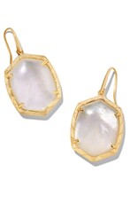 KENDRA SCOTT DESIGN Daphne Gold Drop Earrings in Ivory Mother-of-Pearl