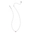 Mini Elisa Silver Satellite Short Pendant Necklace in Fuchsia Magnesite