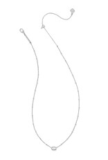 KENDRA SCOTT DESIGN Mini Elisa Silver Satellite Short Pendant Necklace in Ivory Mother-of-Pearl