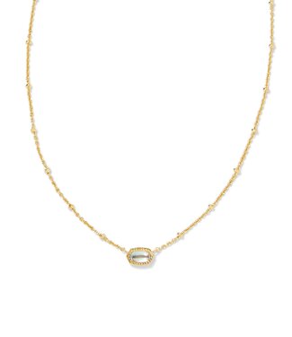 KENDRA SCOTT DESIGN Mini Elisa Gold Satellite Short Pendant Necklace in Dichroic Glass