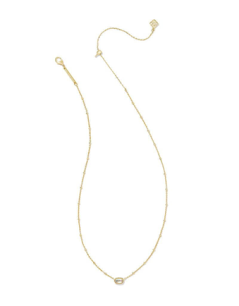 KENDRA SCOTT DESIGN Mini Elisa Gold Satellite Short Pendant Necklace in Dichroic Glass