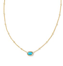 KENDRA SCOTT DESIGN Mini Elisa Gold Satellite Short Pendant Necklace in Turquoise Magnesite