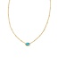 Mini Elisa Gold Satellite Short Pendant Necklace in Turquoise Magnesite
