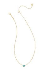 KENDRA SCOTT DESIGN Mini Elisa Gold Satellite Short Pendant Necklace in Turquoise Magnesite