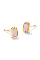 KENDRA SCOTT DESIGN Mini Ellie Gold Stud Earrings in Pink Opalite Crystal