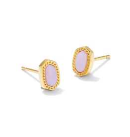 KENDRA SCOTT DESIGN Mini Ellie Gold Stud Earrings in Pink Opalite Crystal