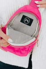 PRETTY SIMPLE Pinelope Puffer Bum Bag in Fuschia PRETTY SIMPLE Pinelope Puffer Bum Bag in Fuschia