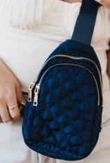 PRETTY SIMPLE Pinelope Puffer Bum Bag in Navy
