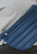 PRETTY SIMPLE Jolie Puffer Belt Bag in Navy PRETTY SIMPLE Jolie Puffer Belt Bag in Navy