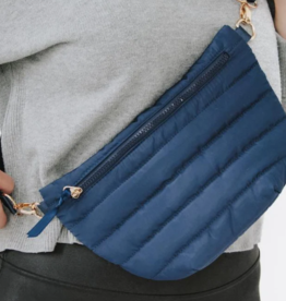 PRETTY SIMPLE Jolie Puffer Belt Bag in Navy