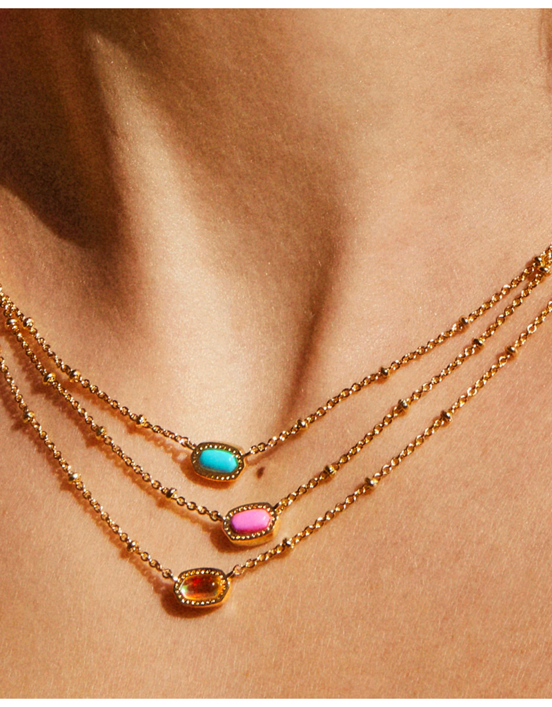 KENDRA SCOTT DESIGN Mini Elisa Gold Satellite Short Pendant Necklace in Dichroic Glass