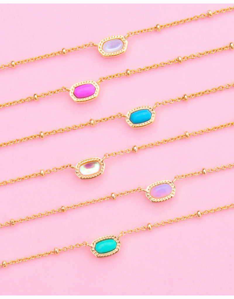 KENDRA SCOTT DESIGN Mini Elisa Gold Satellite Short Pendant Necklace in Dichroic Glass