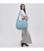 Revive Puffy Quilted Nylon Hobo in Sky Blue