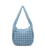 Revive Puffy Quilted Nylon Hobo in Sky Blue