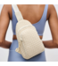 Beyond The Horizon Woven Neoprene Sling Backpack in Cream