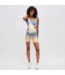 Beyond The Horizon Woven Neoprene Sling Backpack in Cream