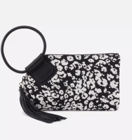 HOBO Sable Wristlet in Black & White Leopard