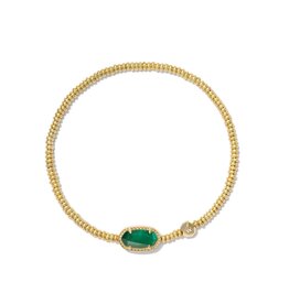KENDRA SCOTT DESIGN Grayson Gold Stretch Bracelet in Emerald Illusion