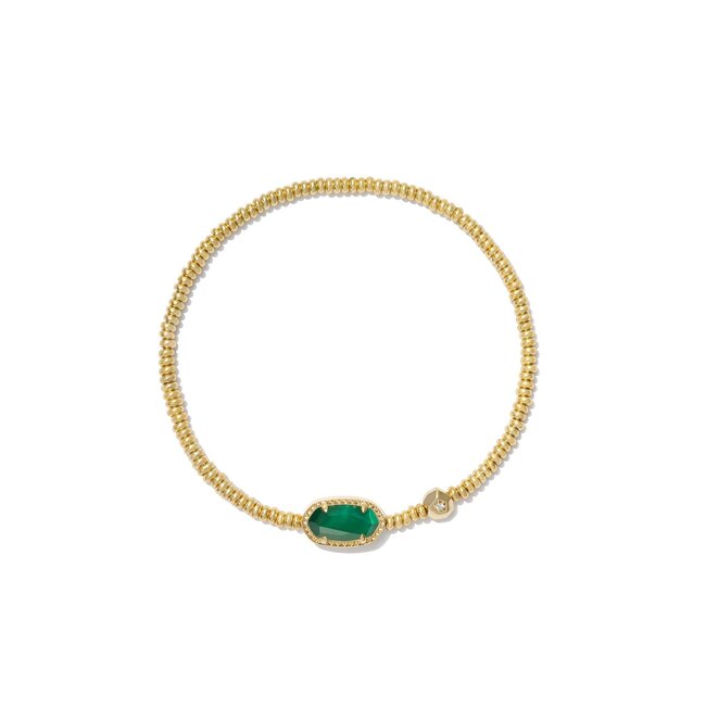 Grayson Gold Stretch Bracelet in Emerald Illusion
