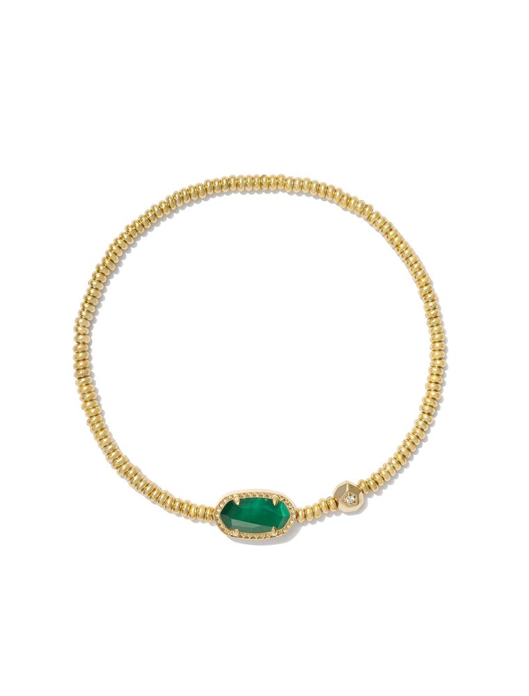 KENDRA SCOTT DESIGN Grayson Gold Stretch Bracelet in Emerald Illusion
