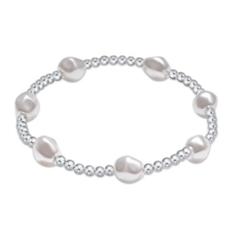 ENEWTON DESIGN Admire 3mm Bead Bracelet - Pearl/Silver