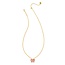 Mae Gold Butterfly Short Pendant Necklace in Azalea Pink Mix