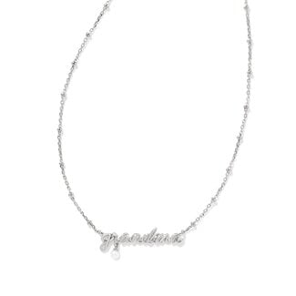 KENDRA SCOTT DESIGN Grandma Script Pendant Necklace in Silver