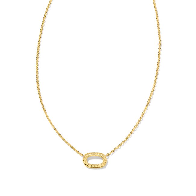 Elisa Ridge Frame Short Pendant Necklace in Gold