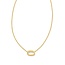 Elisa Ridge Frame Short Pendant Necklace in Gold
