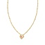 Framed Gold Tess Satellite Short Pendant Necklace in Luster Dichroic Glass