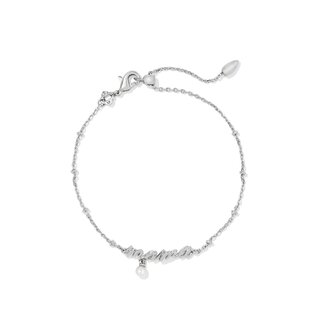 KENDRA SCOTT DESIGN Mama Script Delicate Chain Bracelet in Silver