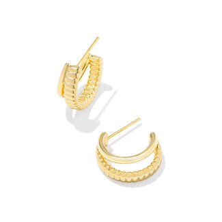 KENDRA SCOTT DESIGN Layne Huggie Earrings in Gold