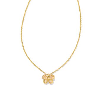 KENDRA SCOTT DESIGN Mae Gold Butterfly Short Pendant Necklace in Golden Abalone