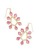 KENDRA SCOTT DESIGN Camry Gold Open Frame Earrings in Azalea Illusion KENDRA SCOTT DESIGN Camry Gold Open Frame Earrings in Azalea Illusion