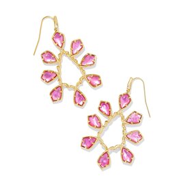 KENDRA SCOTT DESIGN Camry Gold Open Frame Earrings in Azalea Illusion