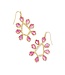 Camry Gold Open Frame Earrings in Azalea Illusion