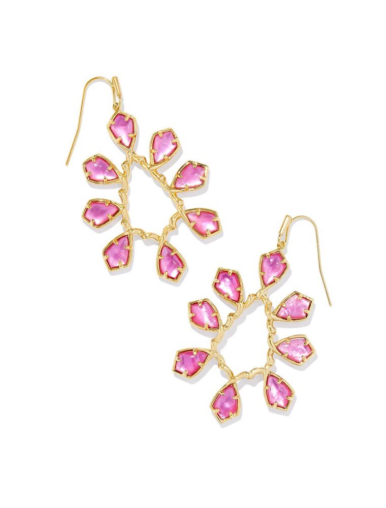 KENDRA SCOTT DESIGN Camry Gold Open Frame Earrings in Azalea Illusion