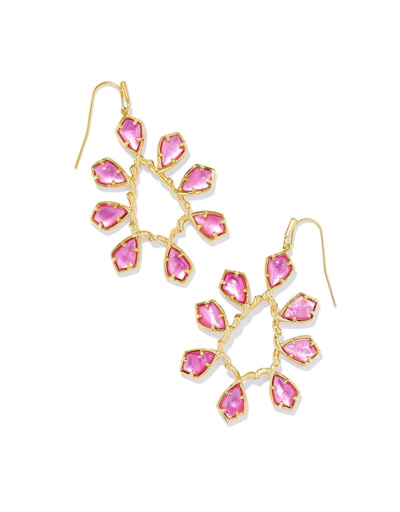 KENDRA SCOTT DESIGN Camry Gold Open Frame Earrings in Azalea Illusion